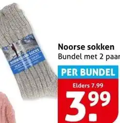 Hoogvliet Noorse sokken aanbieding