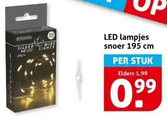 Hoogvliet LED lampjes snoer 195 cm aanbieding