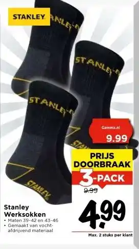 Vomar Voordeelmarkt Stanley Werksokken aanbieding
