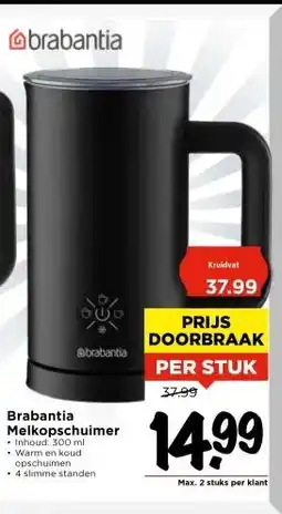 Vomar Voordeelmarkt Brabantia Melkopschuimer aanbieding