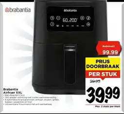 Vomar Voordeelmarkt Brabantia Airfryer XXL aanbieding