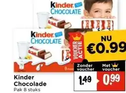 Vomar Voordeelmarkt Kinder Chocolade aanbieding