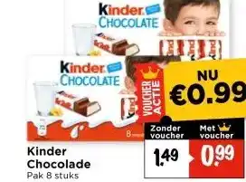 Vomar Voordeelmarkt Kinder Chocolade aanbieding