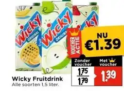 Vomar Voordeelmarkt Wicky Fruitdrink aanbieding