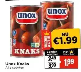 Vomar Voordeelmarkt Unox Knaks aanbieding