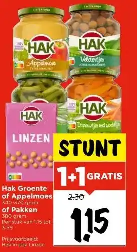 Vomar Voordeelmarkt Hak Groente of Appelmoes of Pakken aanbieding