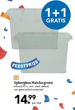 Blokker Opbergbox Matcha groen aanbieding