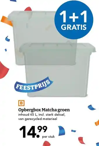 Blokker Opbergbox Matcha groen aanbieding