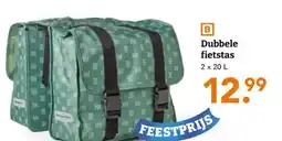 Blokker Dubbele fietstas aanbieding