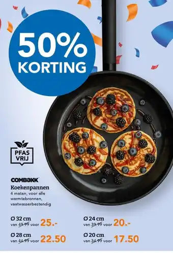 Blokker COMBƏKK Koekenpannen aanbieding