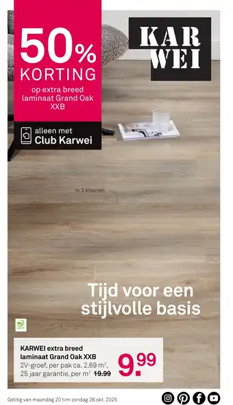 Karwei KARWEI extra breed laminaat Grand Oak XXB aanbieding