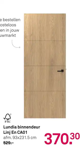 Karwei Lundia binnendeur Linj En CA01 aanbieding