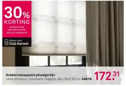 Karwei Dubbel transparant plisségordijn aanbieding