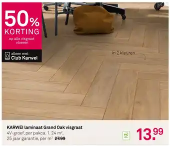 Karwei KARWEI laminaat Grand Oak visgraat aanbieding