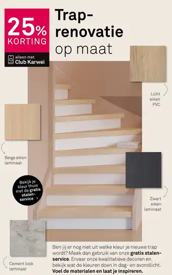 Karwei Trap renovatie op maat aanbieding