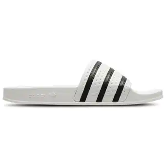 Foot Locker Adidas adilette Slippers en Sandalen Heren - Wit - Maat 40 - Synthetisch aanbieding