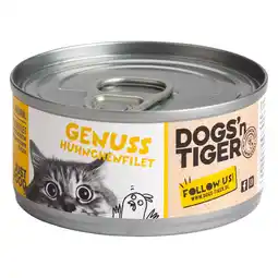 Zooplus 12x70g Dogs'n Tiger Cat Filet kipfilet nat kattenvoer aanbieding