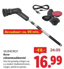 Lidl SILVERCREST Accu- schoonmaakborstel aanbieding