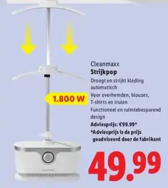 Lidl Cleanmaxx Strijkpop aanbieding