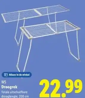 Lidl W5 Droogrek aanbieding