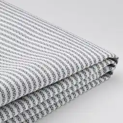 IKEA Gevouwen gestreepte grijze doek op witte oppervlakte aanbieding