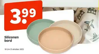 Wibra Siliconen bord aanbieding