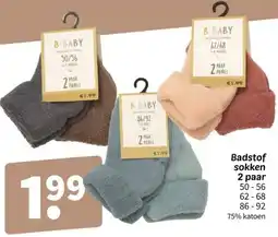 Wibra Badstof sokken 2 paar aanbieding
