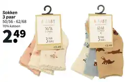 Wibra Sokken 3 paar aanbieding