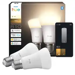 MediaMarkt Philips Hue Led A60 Warm Wit Licht E27 Fitting 2-pack Slimme Ledlamp aanbieding