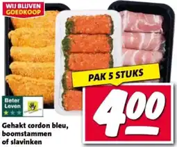 Nettorama Gehakt cordon bleu, boomstammen of slavinken aanbieding