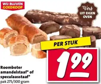 Nettorama Roomboter amandelstaaf of speculaasstaaf aanbieding
