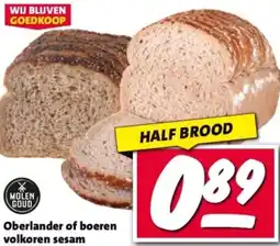 Nettorama Oberlander of boeren volkoren sesam aanbieding