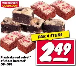 Nettorama Plaatcake red velvet of choco karamel aanbieding