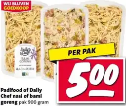 Nettorama Padifood of Daily Chef nasi of bami goreng aanbieding