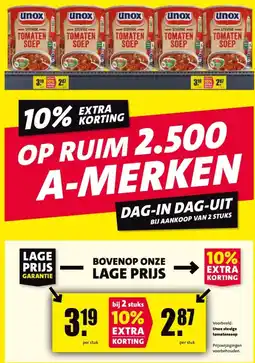 Nettorama Unox stevige tomatensoep aanbieding