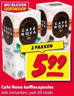 Nettorama Cafe Nova koffiecapsules aanbieding