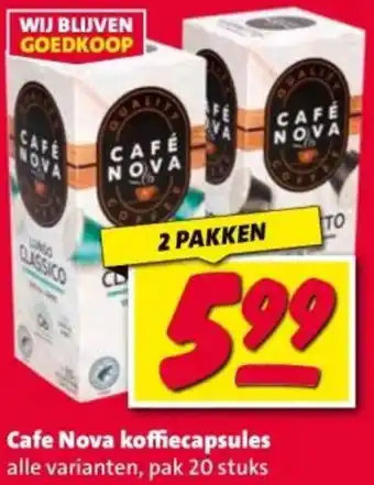 Nettorama Cafe Nova koffiecapsules aanbieding