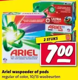 Nettorama Ariel waspoeder of pods aanbieding