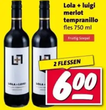 Nettorama Lola + luigi merlot tempranillo aanbieding