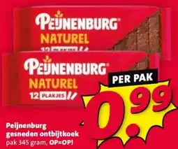 Nettorama Peijnenburg gesneden ontbijtkoek aanbieding