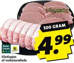 Boni Filetlapjes of varkensrollade aanbieding
