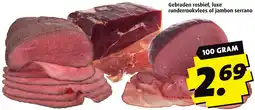 Boni Gebraden rosbief, luxe runderrookvlees of jambon serrano aanbieding