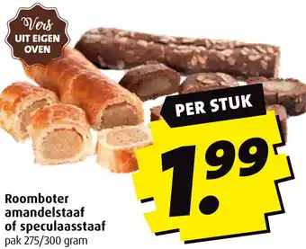 Boni Roomboter amandelstaaf of speculaasstaaf aanbieding