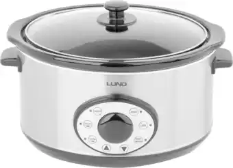 Bol.com LUND Slowcooker met timer - 280W - 45L aanbieding