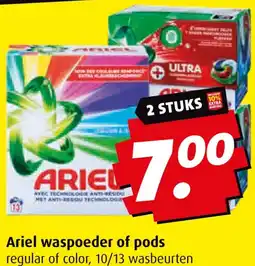Boni Ariel waspoeder of pods aanbieding