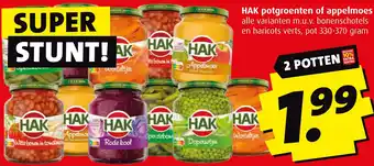 Boni HAK potgroenten of appelmoes aanbieding
