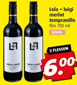 Boni Lola + luigi merlot tempranillo aanbieding