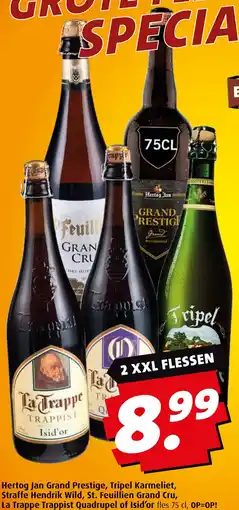 Boni Hertog Jan Grand Prestige, Tripel Karmeliet, Straffe Hendrik Wild, St. Feuillien Grand Cru, aanbieding