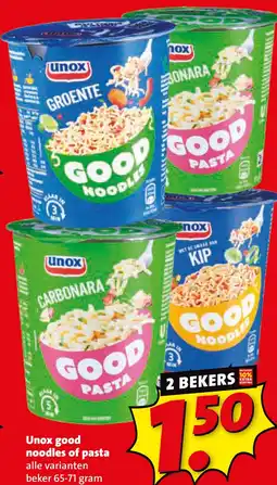 Boni Unox good noodles of pasta aanbieding
