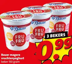 Boni Bauer magere vruchtenyoghurt aanbieding